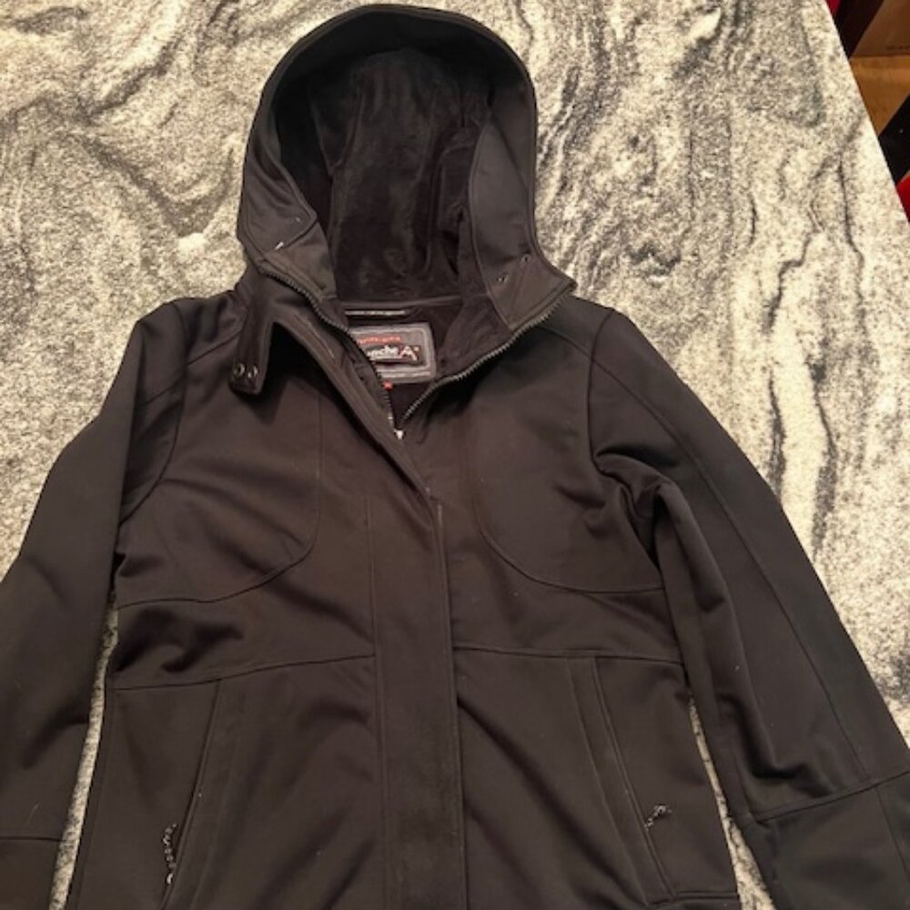 Avalanche brand women's hooded jacket, Weather resistant parka hiking Size Small